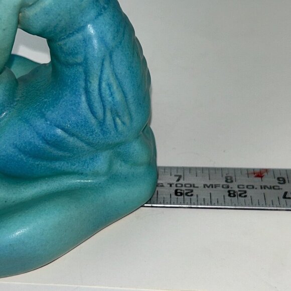 Vintage Van Briggle Pottery Corn Maiden Native American Maize Turquoise Blue 7" - Picture 11 of 15